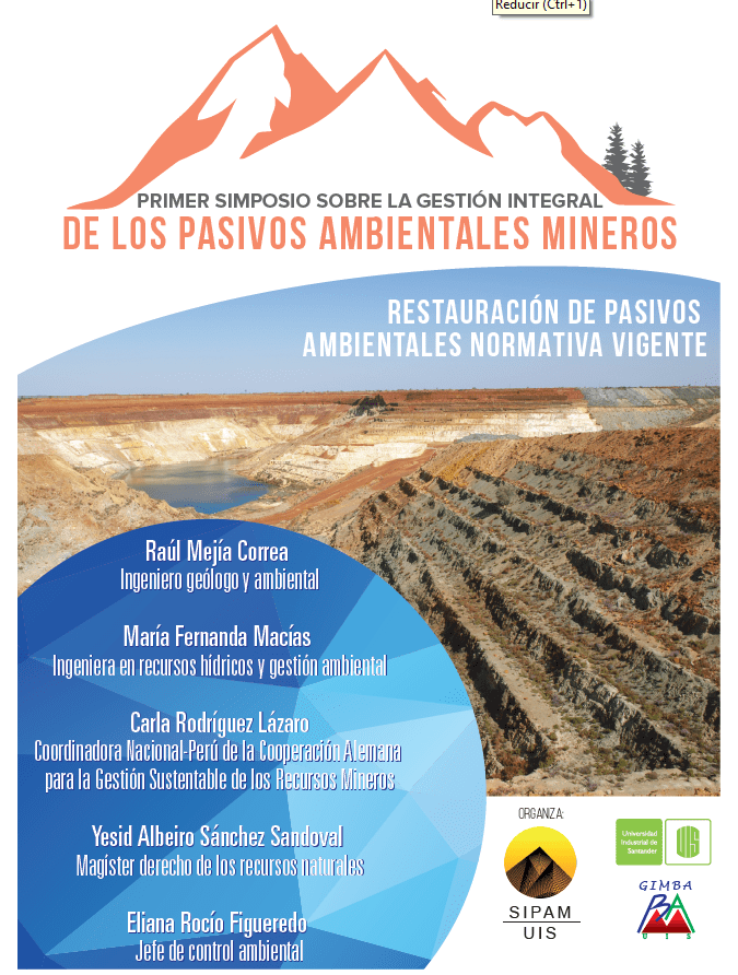 BGR presentó experiencias de MinSus en el Primer Simposio de la UIS-SIPAM en Colombia sobre la gestión integral de Pasivos Ambientales Mineros