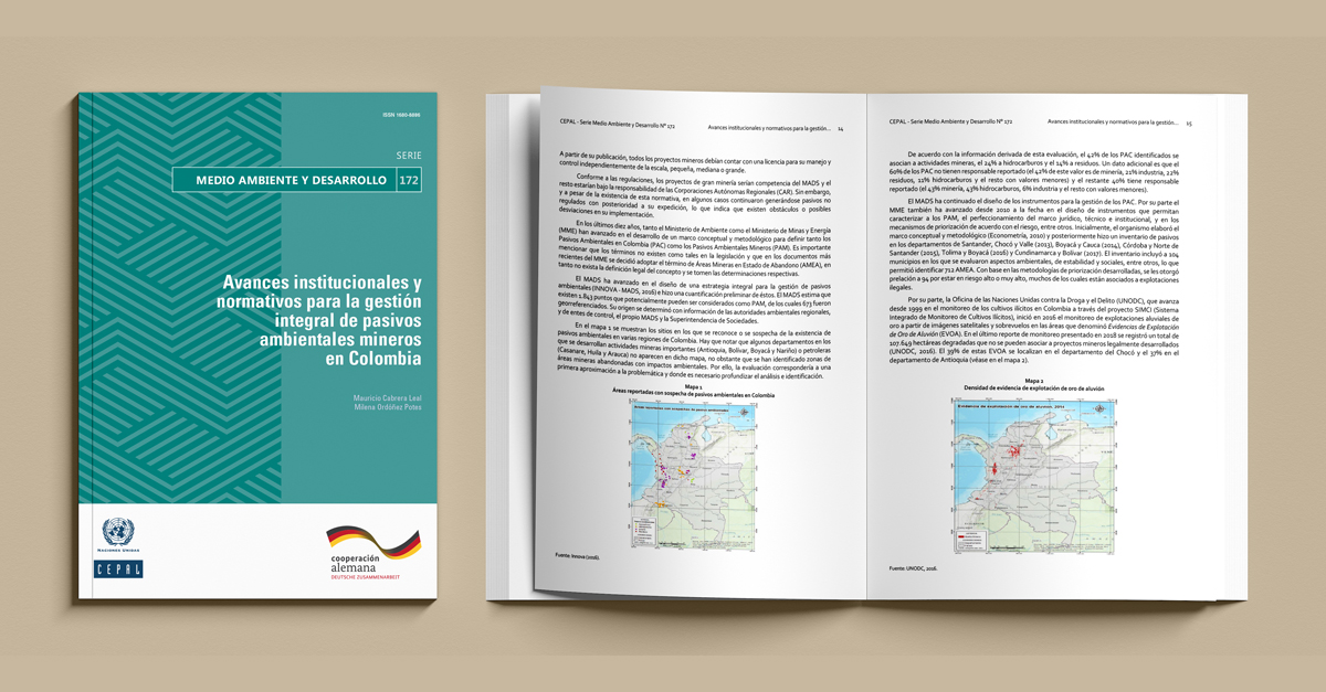 Nueva publicación de CEPAL sobre los avances institucionales en la gestión de PAM en Colombia