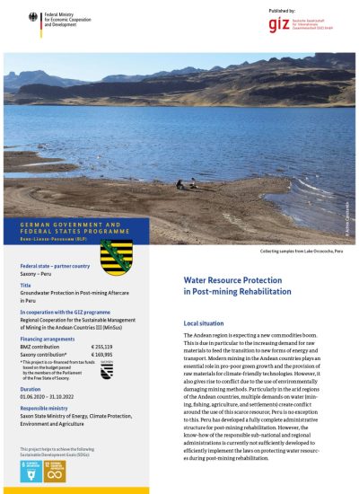 Water resource protection in post-mining rehabilitation